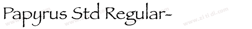 Papyrus Std Regular字体转换